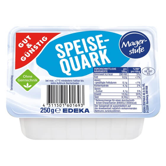 Speisequark Mager 250g G&G