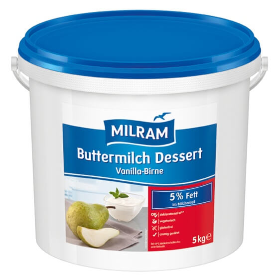 Buttermilch Dessert Birne-Vanille 5kg Milram