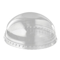 Dom-Deckel Hurricane PET rund glaskl.o.Lochung 50St PapStar