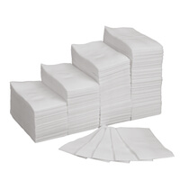 Servietten weiß 1-lagig 1/8-Falz 33x33cm 500St PapStar