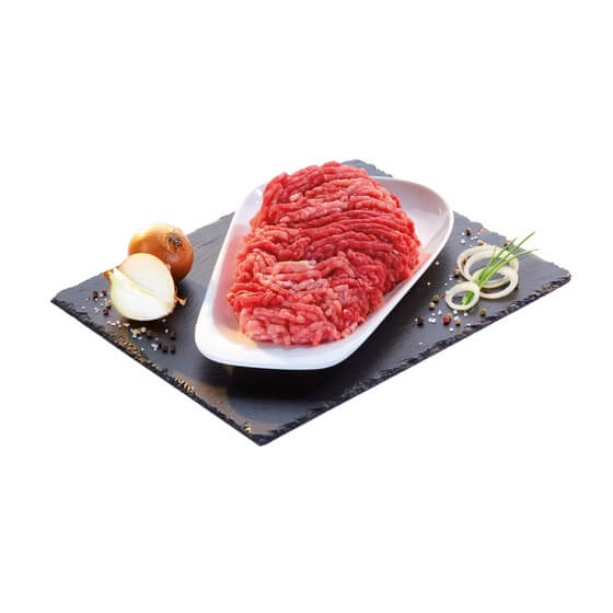 Schweine/Rinderhackfleisch gemischt grob 5mm natur,roh ca1kg