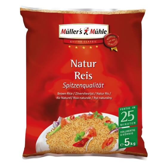 Naturreis Vollkorn Langkorn ODZ 5kg Müller's Mühle