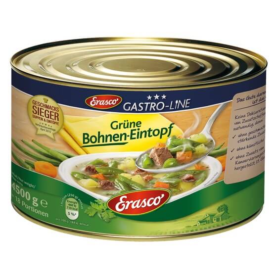 Grüne Bohnentopf 4,5kg Erasco