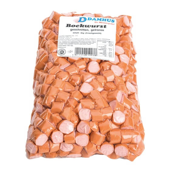 Bockwurst (Rind&Schwein) geschnitten TK 3kg Damhus