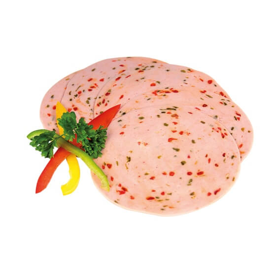 Mortadella(Schwein) m. Paprika geschn. ca.40 Schb. 500g