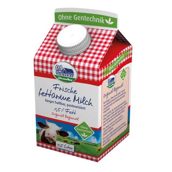 Fettarme Milch 1,5% 500ml Wiesehoff