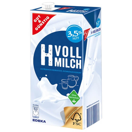 H-Milch 3,5% Fett 1l G&G