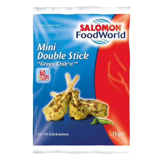 Mini Double Sticks Green Chicken ca.55St. TK 1Kg Salomon