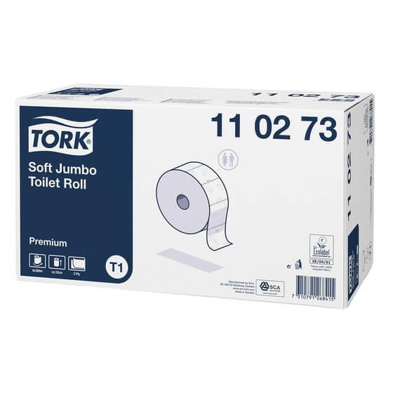 Toilettenpapier Jumbo weiß 2-lagig 10x20cm 6x360m Tork