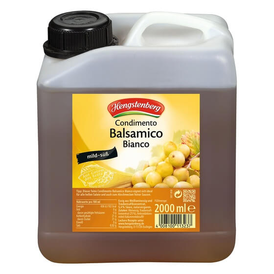 Balsamico Bianco Essig 5,4% Säure 2L Hengstenberg