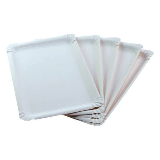 Pappteller weiß 18x26cm 500Stück Papier Brinkmann
