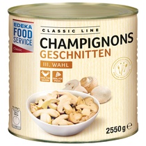 Champignons 3.Wahl geschnitten 2,55kg/1,38kg EFS