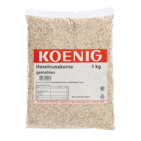 Haselnusskerne gemahlen 1kg Koenig