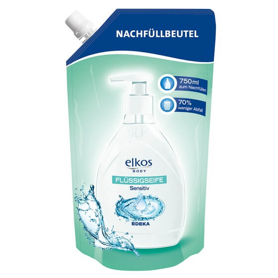 Sensitiv Flüssigseife Nachfüllpack 750ml Elkos