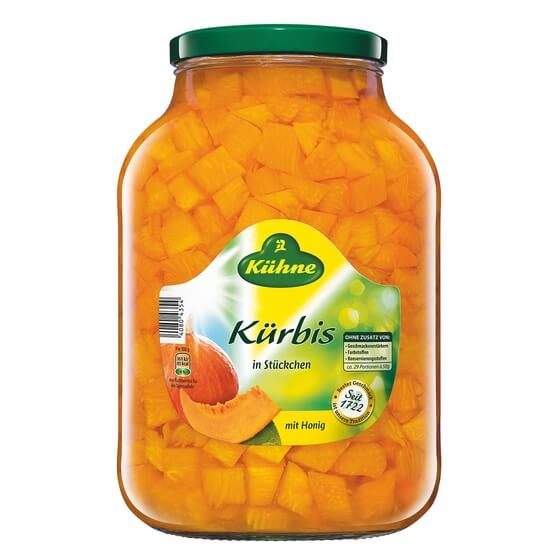 Kürbis in Stückchen 2,45kg/1,46kg Kühne