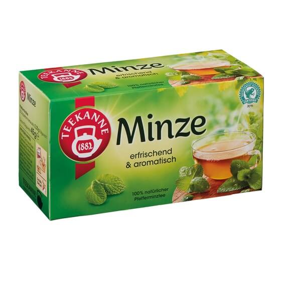 Minze Tee 20 Beutel kuvertiert Teekanne