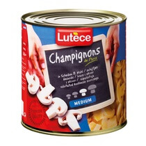 Champignons 2.Wahl Scheiben 2,55kg/1,38kg Lutece