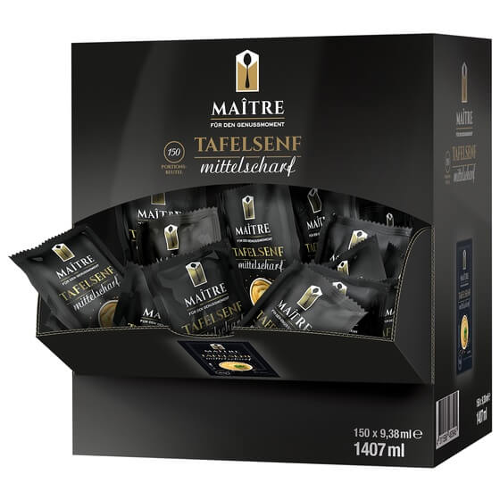 Senf mittelscharf Portionen 150x9,38ml Maitre