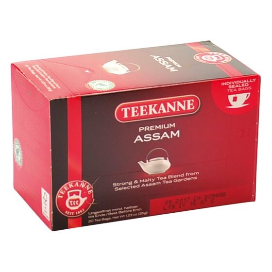 Assam Tee Premium 20 Beutel TP Aromaschutz Teekanne