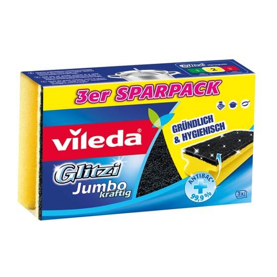 Glitzi Jumbo kräftig Schwamm 3er Vileda