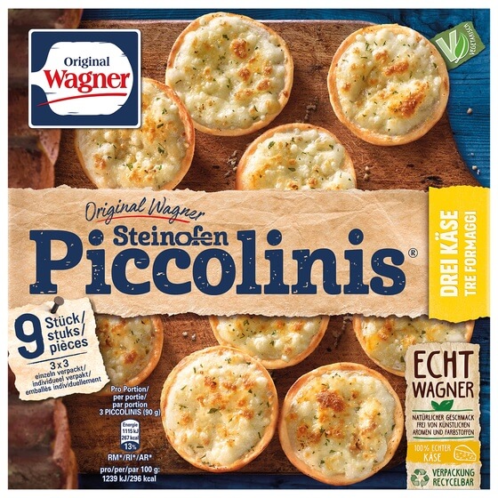 Piccolinis Drei-Käse TK 9x30g Wagner