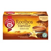Rotbuschtee/Rooibos Vanille 20 Beutel kuvertiert Teekanne