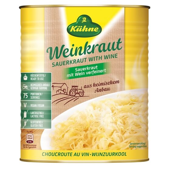 Weinkraut würzig mild 9,7kg Kühne