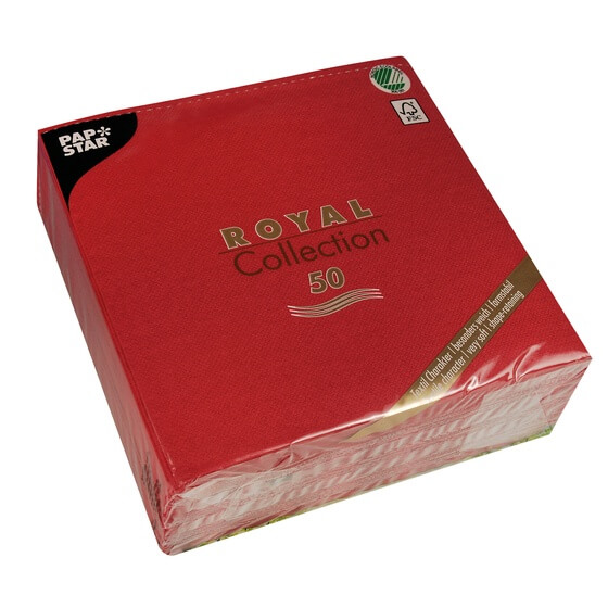 Servietten Royal bordeaux 1/4-Falz 40x40cm 50St PapStar
