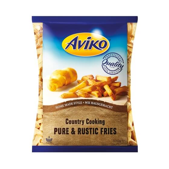 Country Pure & Rustic Fries Pommes mit Schale 5kg Aviko