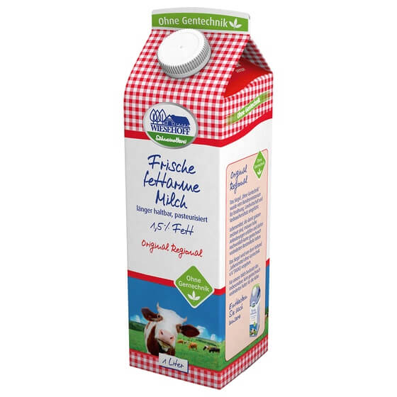 Fettarme Milch 1,5% ESL 1l Wiesehoff