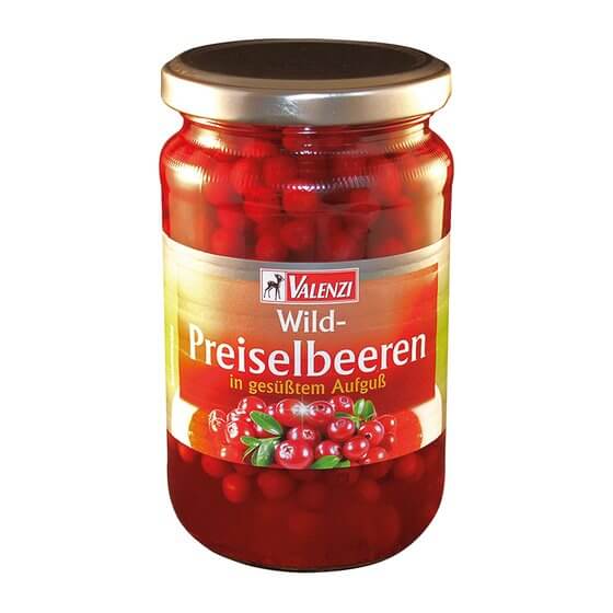 Preiselbeeren mit 24% Zucker 340g/135g Valenzi