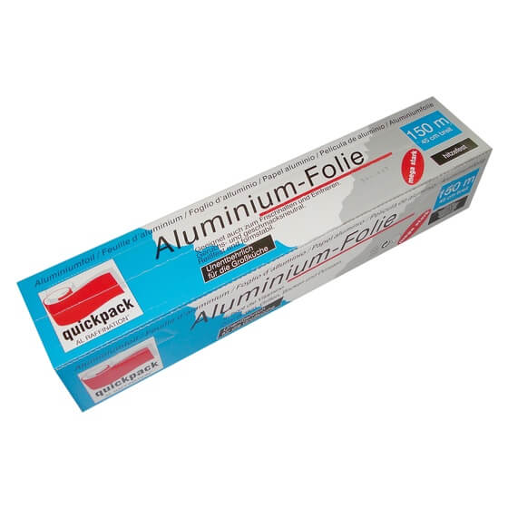 Alufolie mega Großrolle/Box 0,45x150m 18my Quickpack