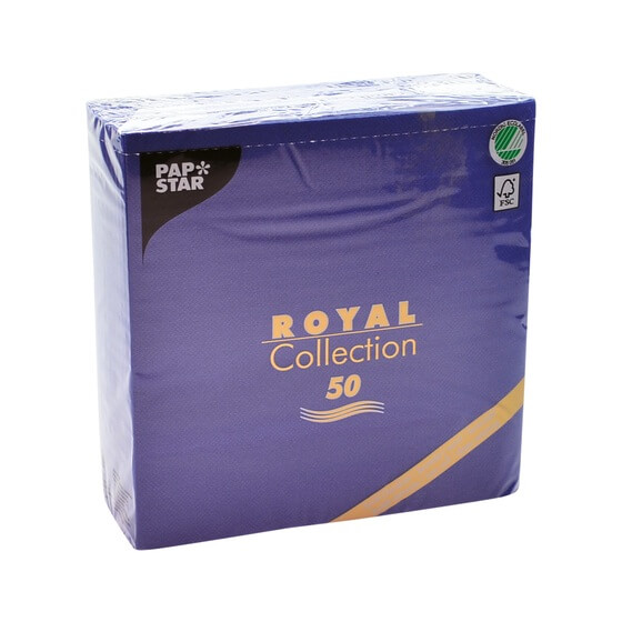 Servietten ROYAL dunkelblau 1/4-Falz 40x40cm 50St PapStar