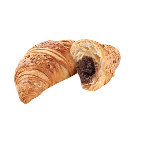 Nuss Nougat Croissant mit Nusstopping TK 48x90g Délifrance