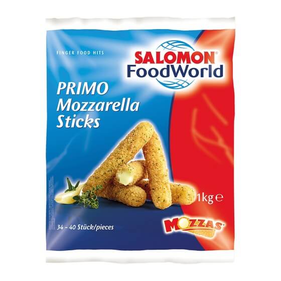 Primo Mozzarella Sticks 34-40 Stk. TK 1Kg Salomon