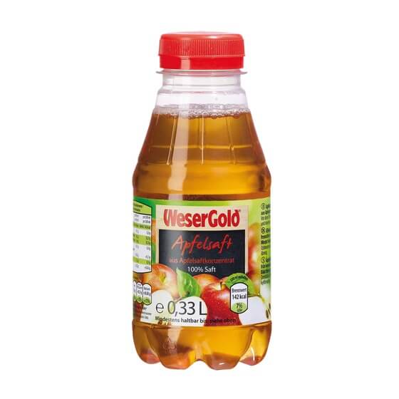 Apfelsaft klar 0,33l PET Pfandfrei Wesergold