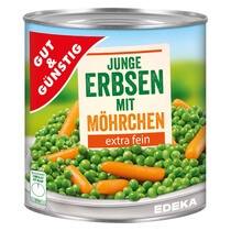 Erbsen extra fein mit Möhren 800g G&G