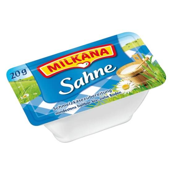 Schmelzkäse Sahne Portion 50% F.i.Tr. 100x20g Milkana