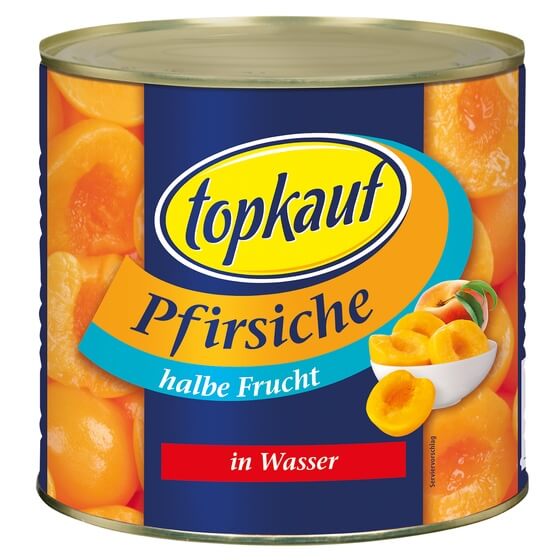 Pfirsiche halbe Frucht Dunstkonserve 2,5kg/1,5kg Topkauf