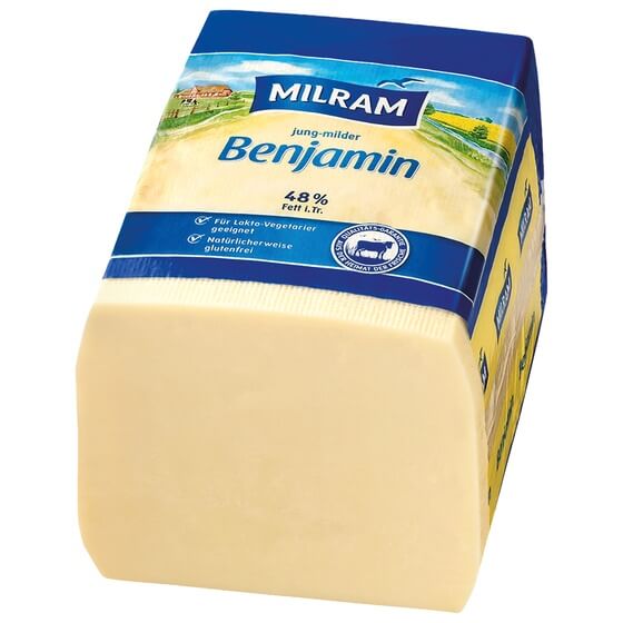 Benjamin Gouda 48% F.i.Tr. Brotform/eckig ca. 3,1kg Milram