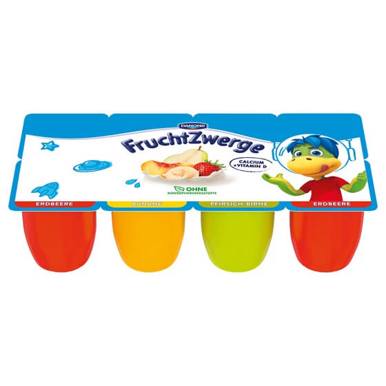 Fruchtzwerge Erdbeer/Banane/Pfirsich/Birne 8x50g Danone