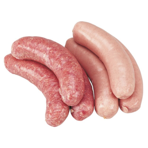 Schweins Bratwurst frisch roh 100g