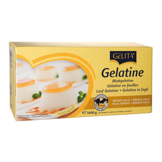 Blattgelatine Bronze Halal weiß 1kg Gelita