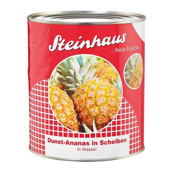 Ananas gestückelt Dunstkonserve 3,035kg Steinhaus