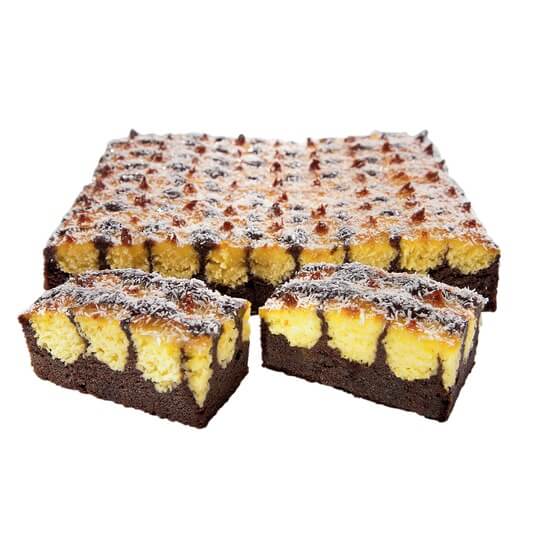 Schoko-Kokos-Blechkuchen geschnitten 20 Portionen TK 2,5kg