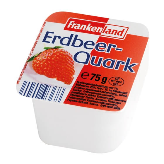 Speisequarkzubereitung mit Erdbeere 20% 15x75g Frankenland