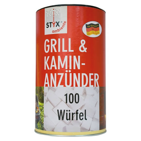 Grillanzünder Styx Paraffin Würfel Inhalt 100St Schmalfuß