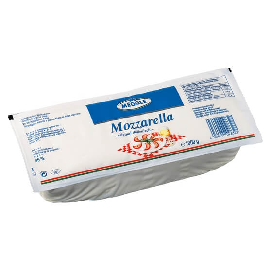 Italienischer Mozzarella 45% F.i.Tr. Stange 1kg Meggle