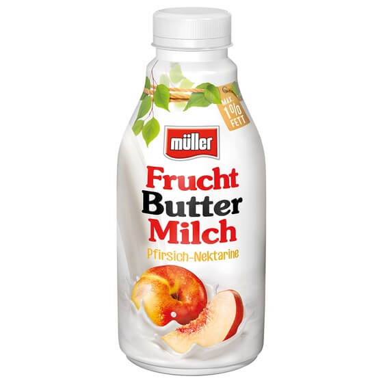 Frucht Buttermilch Multi/Erdbeer/Pfirsich-Mara 500g Müller