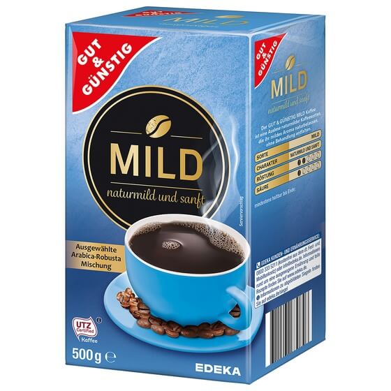 KAFFEE NATURMILD UTZ  500G G&G